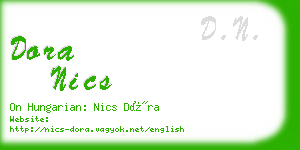 dora nics business card